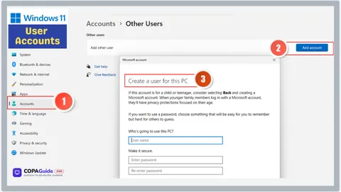 Windows Create User Accounts